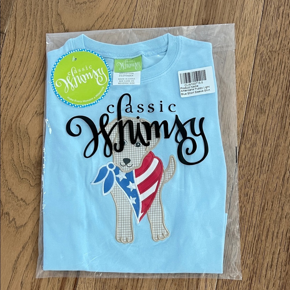 NWT Classic Whimsy Light Blue Kids Shirt